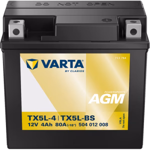VARTA Powersports AGM TX5L-4/TX5L-BS 12 V 4 Ah