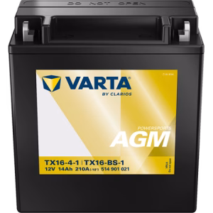 VARTA Powersports AGM TX16-4-1/TX16-BS-1 12 V 14 Ah
